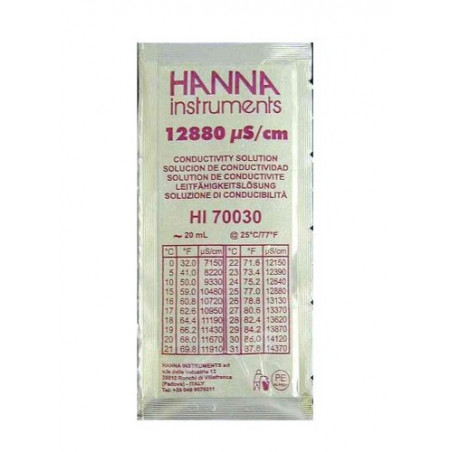 Solution etalonnage EC a  12,88 mS/cm2 Hanna 20 ml